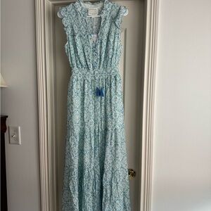 Sail to Sable Blue Medallion Print Dress